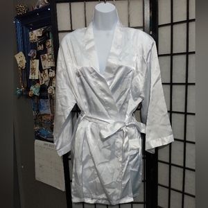 Ivory White Bride Kimono Robe sz S